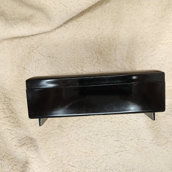 Toyo Japan Jewelry Music Box - Black w/Floral Image on Top - Picture 5 of 9